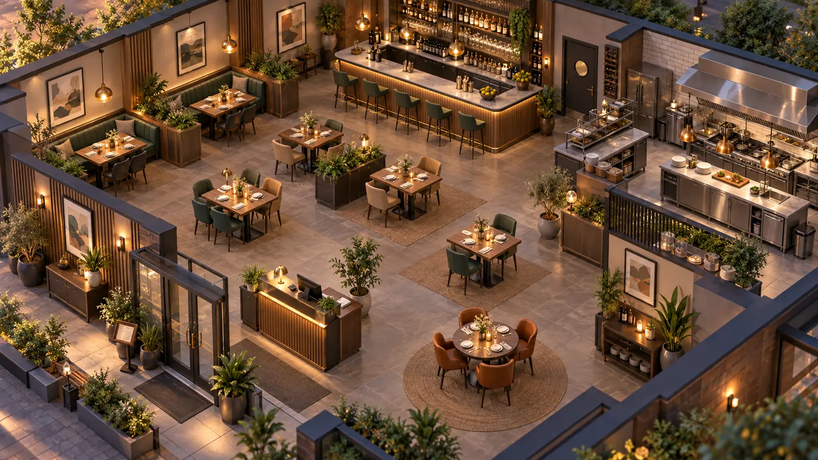 Interiorul restaurantului